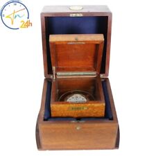 Stunning 1919 Elgin 21J Father Time Chronometer Ship Clock With Original Boxes picture