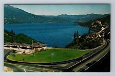 Whiskeytown Lake CA-California, Aerial Of Town Area, Antique, Vintage Postcard picture