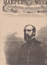 JUL 11,1863  HARPERS WEEKLY REISSUE-CIVIL WAR COVER-MAJ-GEN GEORGE C MEADE picture