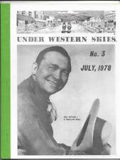 UNDER WESTERN SKIES #3 - JULY, 1978 **TEX RITTER**FEATURED 0N THE COVER** picture