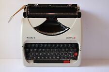 Vintage Olympia Traveller C Manual Typewriter White With Hard Plastic Case 1990s picture