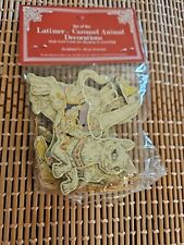 Carousel Animal by Alyse Newman Gold Stamped Die Cut, 6 VTG From 1986 Merrimack picture