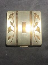 Vintage Ritz Fifth Avenue Gold Tone Floral Design Used Compact Missing Mirror picture