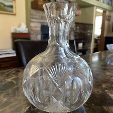 Antique lead crystal spirit decanter 1910-20 gorgeous 8x5” picture