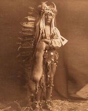Native American Indian  Chief  Unknown Dressed Up Vintage old photo 8X10 Rare picture