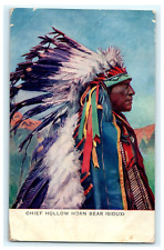 1909 Chief Hollow horn Bear Sioux head Piece Artotype Series - Damaged picture
