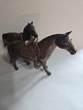 Vintage Western Copper METAL HORSE Figurine JAPAN 1950  Large And Small picture