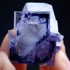 19g Natural Phantom Window Purple FLUORITE Mineral Specimen/Yaogangxian  China picture