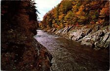 Quechee Gorge Vermont VT Ottauquechee River Postcard VTG UNP Koppel Vintage picture