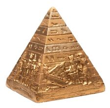 Gold-Finished Egyptian Pyramid Statue (3.5