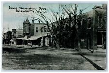 c1905's East Douglas Avenue Business Section Ellsworth Kansas KS Trees Postcard picture