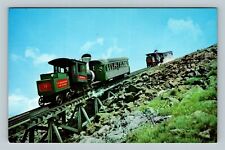 Trains On The Famous Cog Railway In White Mountains, Vintage Postcard picture