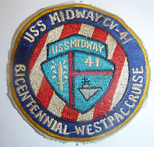 Rare Patch - USS MIDWAY - Bicentennial Westpac Cruise 1976 - Vietnam War - Z.307 picture