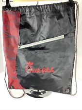 Chick-fil-A®️Drawstring Backpack Black & Red Fast Food 17.5”x13.5” picture