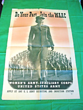 Do Your Part Join The WAAC WW 2 Army Poster USA 1942 World War 2 Original  picture