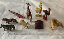 African Safari Style Carved Wooden Animal  Figurine Lot picture