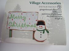 Dept 56 Village Accessories Gingerbread Christmas Billboard 6009791 MIP picture