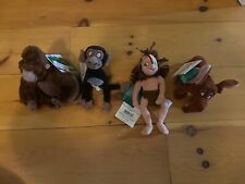 Set Of 4 Disney Tarzan Bean Bag Plush Toys - Kala, Tantor, Baby Baboon, Tarzan picture