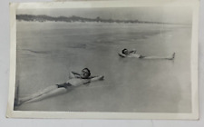 Vintage Photo 1930s Shirtless Men Swimming Suit Beach Laying in Water Two Men picture