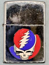 Vintage 1999 Grateful Dead Steal Your Face High Polish Chrome Zippo Lighter picture
