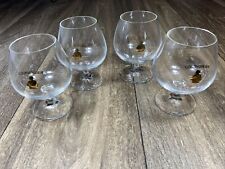 Courvoisier Glass Brandy Snifters Set of 4 Cognac Napoleon Man Cave Barware Pub picture
