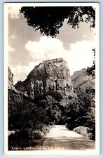 Zion Nat'l Park Utah UT Postcard RPPC Photo Angels Landing c1930's Vintage picture