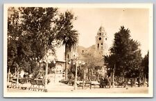 Plaza. Guaymas Mexico Real Photo Postcard. RPPC picture