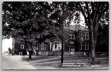 Mansfield Illinois~Mom to Dad Grade School Where I Was Educated~Built 1894~RPPC picture