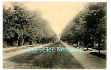 Lawrence LI NY - PRETTY TREE LINED ROAD - Postcard Nassau County picture