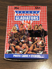 NEW 1991 Topps American Gladiators Wax Box 36 Packs Glossy Cards & Sticker picture
