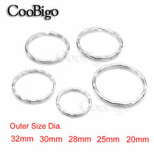 Silver Wavy Key Rings Key Chain Split O-Rings Backpack Part Outter Dia.20mm~32mm picture