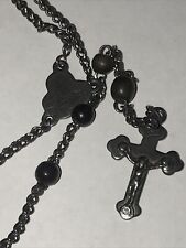 Antique France  Rosary 25” Long Complete  As Is Rosario  5 Decade picture