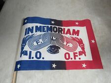 Vintage/Antique I.O.O.F. Oddfellows In Memoriam Funeral Parade Flag NOS  picture