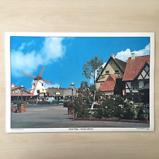 Vintage Placemat Solvang California Danish Village Houses Color Photo Laminated picture