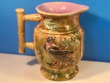 Antique Victorian Majolica Mottled Robin or Eagle Pitcher picture