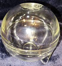 Art Deco Clear Glass Orb Powder Jar Apothecary Vanity picture