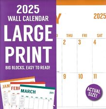 2025 Large Print 16-month (Sept 2024 through Dec 2025) Full Size Wall Calendar picture