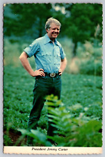 President Jimmy Carter at Home on the Farm Vintage Unposted Circa 1977 Postcard picture