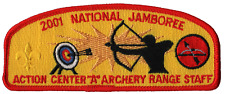 2001 Jamboree Action Center Archery Range Staff JSP Red Bdr (AR840) picture