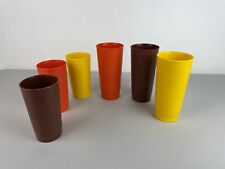 6 Vintage 1970's Tupperware Tumblers Tall Cups tumblers Tupper Ware picture