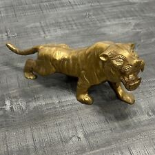 Vintage Large Brass Bengal Tiger 14 inches heavy over 3 lbs picture