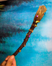 Ebros Wicca Occult Hocus Pocus Stars and Moon Witch's Broom Magic Wand Cosplay picture