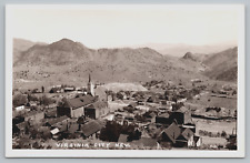 Postcard RPPC Virginia City Nevada Unposted Church Houses Aerial Birdseye View picture