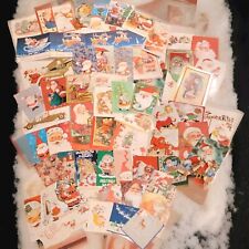 Lot Of 60 Christmas Santa Claus Postcards Antique Vintage picture