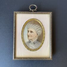 Vintage Antique Small Print of Woman in Gold Frame picture
