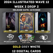 Topps Star Wars Card Trader 2024 Illustrated Wave 12 Week 3 Drop 3 Gold Grey Whi picture