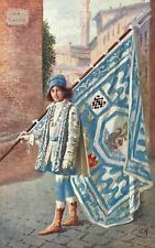Vintage Postcard 1910's Onda Paggi delle storiche Contrade di Siena Italy picture
