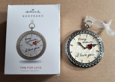 2018 Hallmark Keepsake Ornament TIME FOR LOVE Pocket Watch Open Box picture