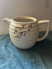 Teapot/Pitcher By Porcelier Vintage Beehive Design W/Flower Detail 1940’s picture