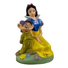 Vintage Disney Snow White and Dopey Dwarf Figurine Resin Whimsical Figure VTG picture